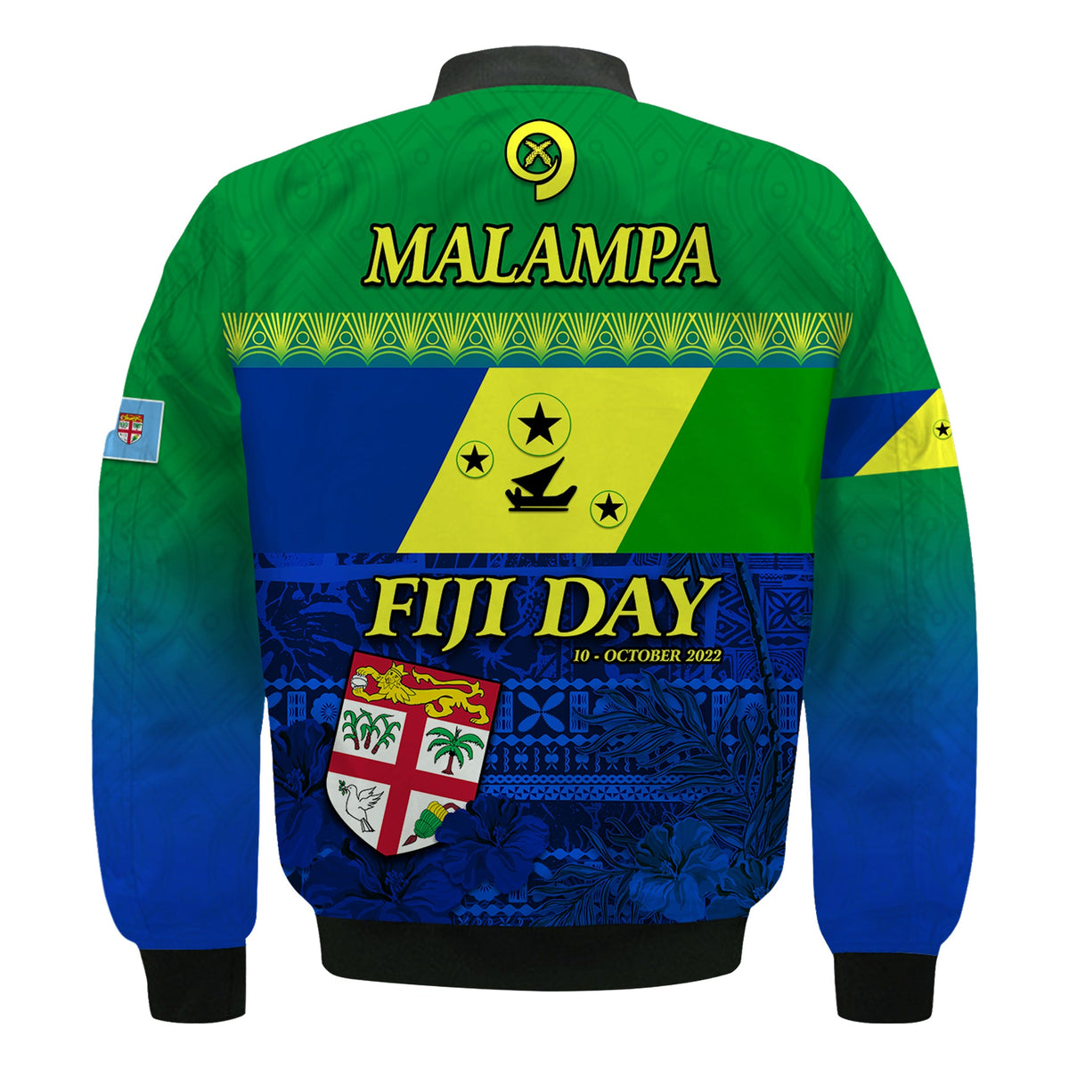 Malampa Fiji Day Bomber Jacket Vanuatu Polynesia mix Flowers LT13 - Polynesian Pride