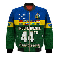 Solomon Islands National Day Bomber Jacket Independence Day Tapa Pattern LT13 - Polynesian Pride