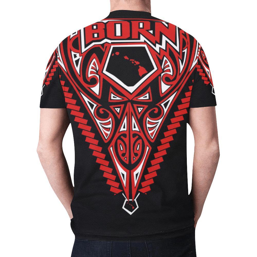 Hawaii T Shirt Hawaii Map Polynesian Tattoo K5 - Polynesian Pride