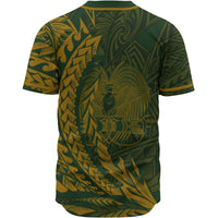 Papua New Guinea Baseball Shirt - Green Wings Style - Polynesian Pride