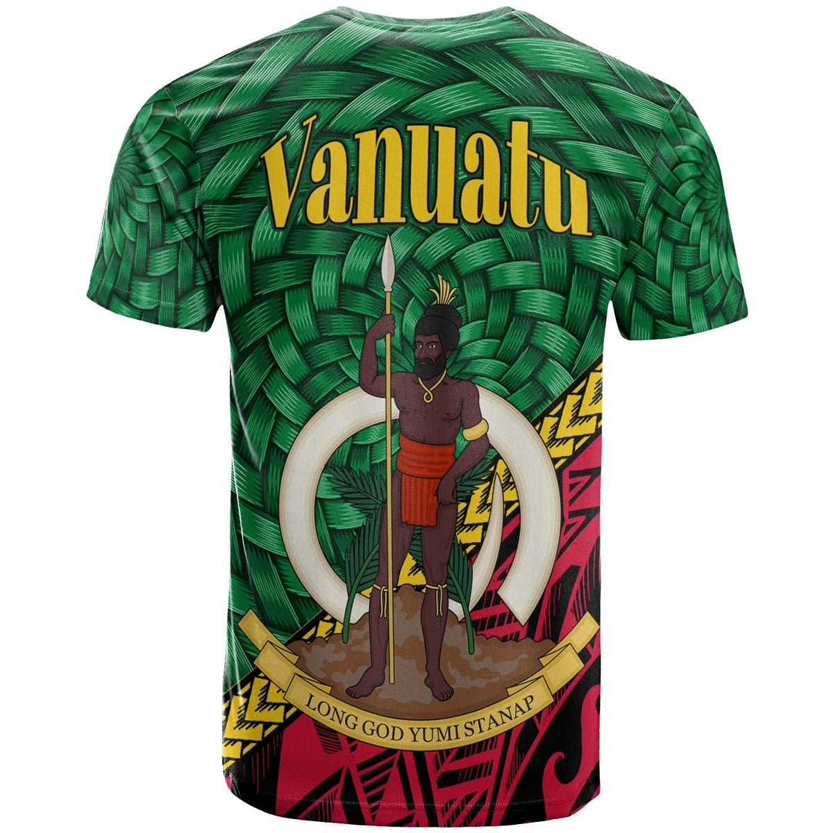 Vanuatu T Shirt Polynesian Patterns With Bamboo - Polynesian Pride