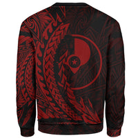Yap Sweatshirt - Wings Style Red Color - Polynesian Pride