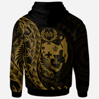 Tonga Zip Hoodie Polynesian Pattern Style Gold Color - Polynesian Pride