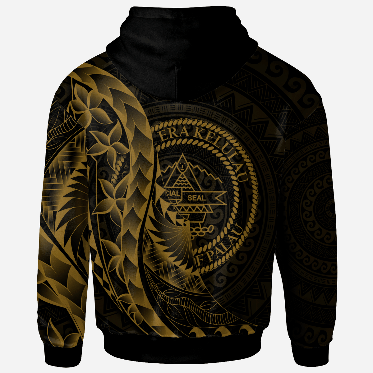 Palau Hoodie Polynesian Pattern Style Gold Color - Polynesian Pride