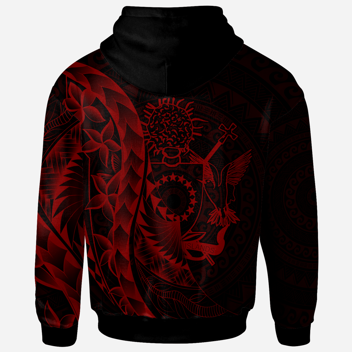 Cook Islands Zip Hoodie Custom Polynesian Pattern Style Red Color - Polynesian Pride