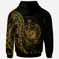 Samoa Hoodie Custom Polynesian Pattern Style Gold Color - Polynesian Pride