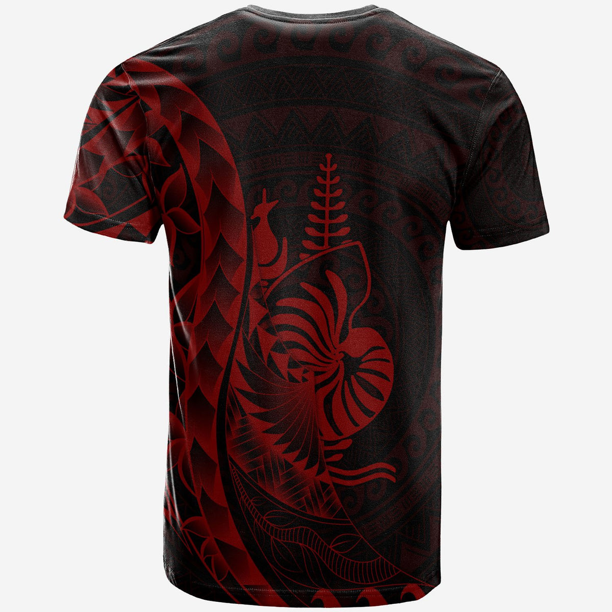 New Caledonia T Shirt Polynesian Pattern Style Red Color - Polynesian Pride