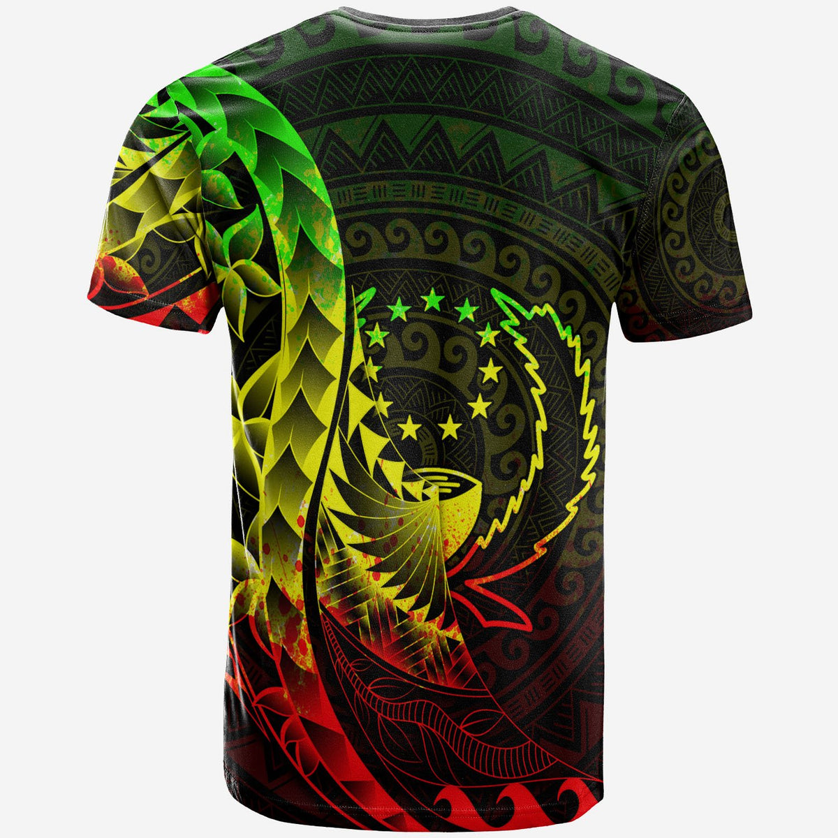 Pohnpei T Shirt Polynesian Pattern Style Raggae Color - Polynesian Pride