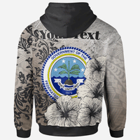 Federated States of Micronesia Hoodie Custom Vintage Luxury Floral Style - Polynesian Pride