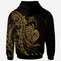 New Caledonia Hoodie Polynesian Pattern Style Gold Color - Polynesian Pride