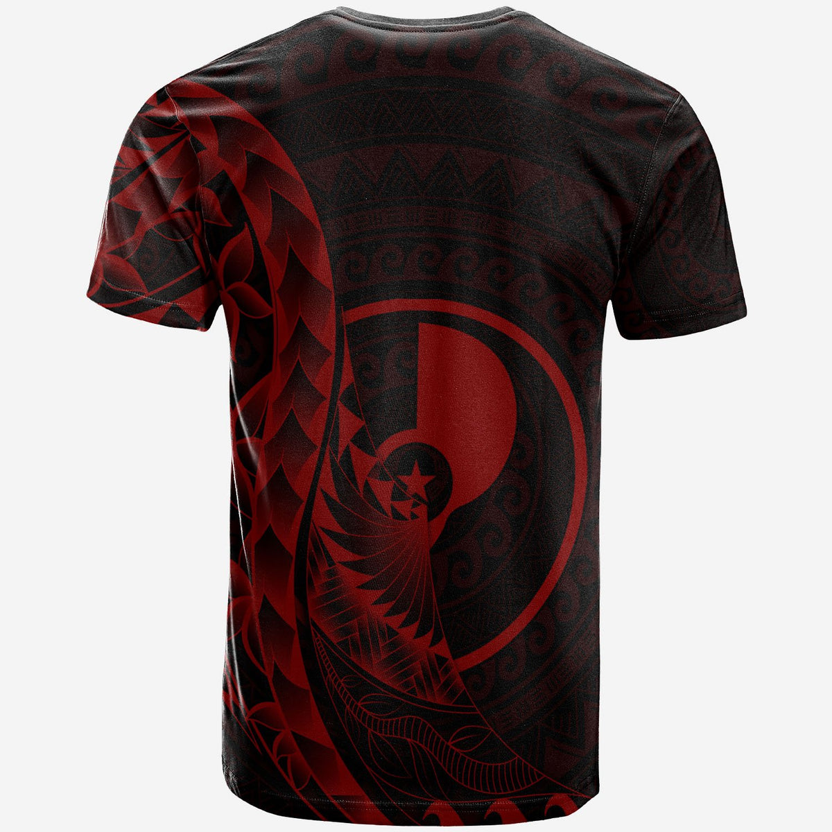 Yap T Shirt Custom Polynesian Pattern Style Red Color - Polynesian Pride