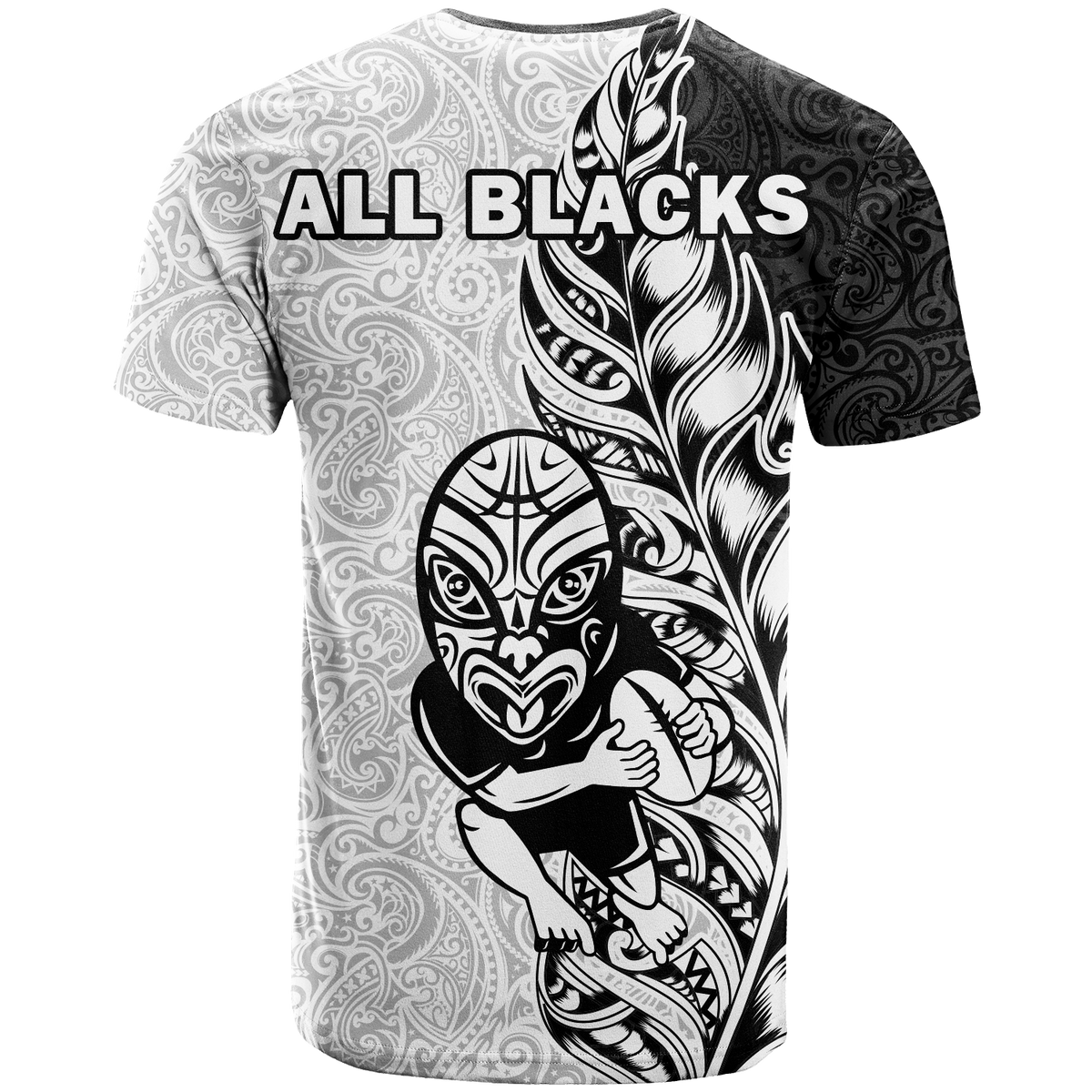New Zealand Maori All Black Rugby T Shirt LT2 - Polynesian Pride