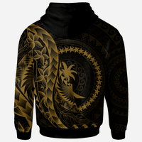 Chuuk Zip Hoodie Custom Polynesian Pattern Style Gold Color - Polynesian Pride