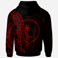 Chuuk Hoodie Polynesian Pattern Style Red Color - Polynesian Pride