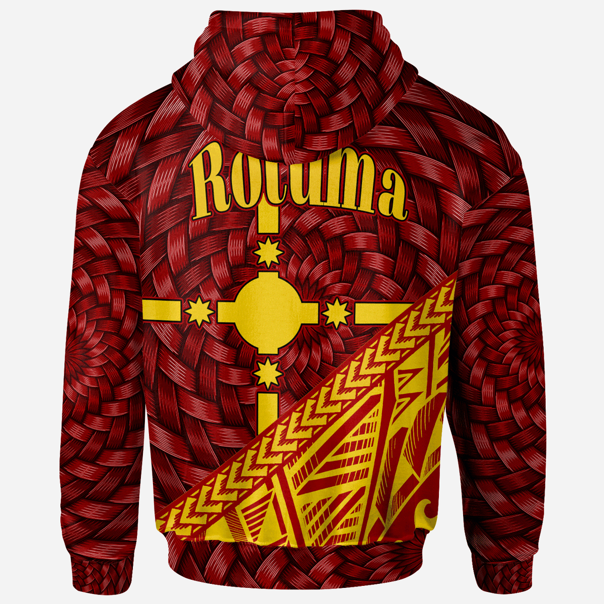 Rotuma Zip Hoodie Tapa Patterns With Bamboo - Polynesian Pride
