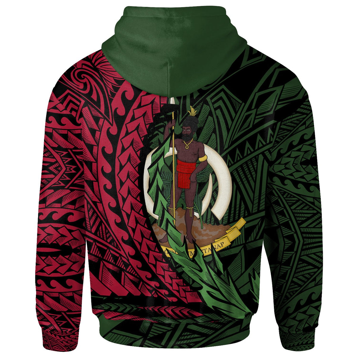 Vanuatu Hoodie Malampa Wings Style - Polynesian Pride