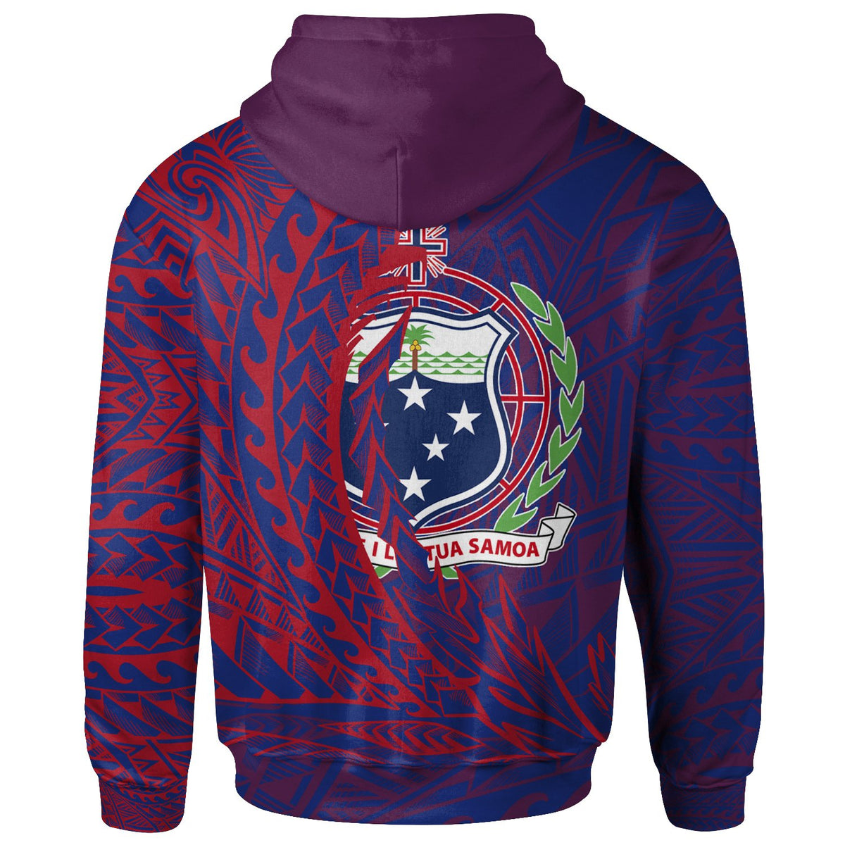 Samoa Hoodie Asau Wings Style - Polynesian Pride