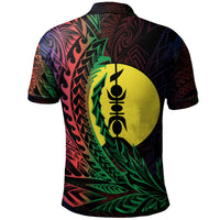 New Caledonia Polo Shirt Ouegoa Wings Style Flag Color - Polynesian Pride