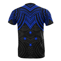 Federated States of Micronesia T Shirt Micronesian Pattern Blue Armor Style - Polynesian Pride