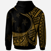 Federated States of Micronesia Hoodie Plumeria Flowers Gold Version - Polynesian Pride