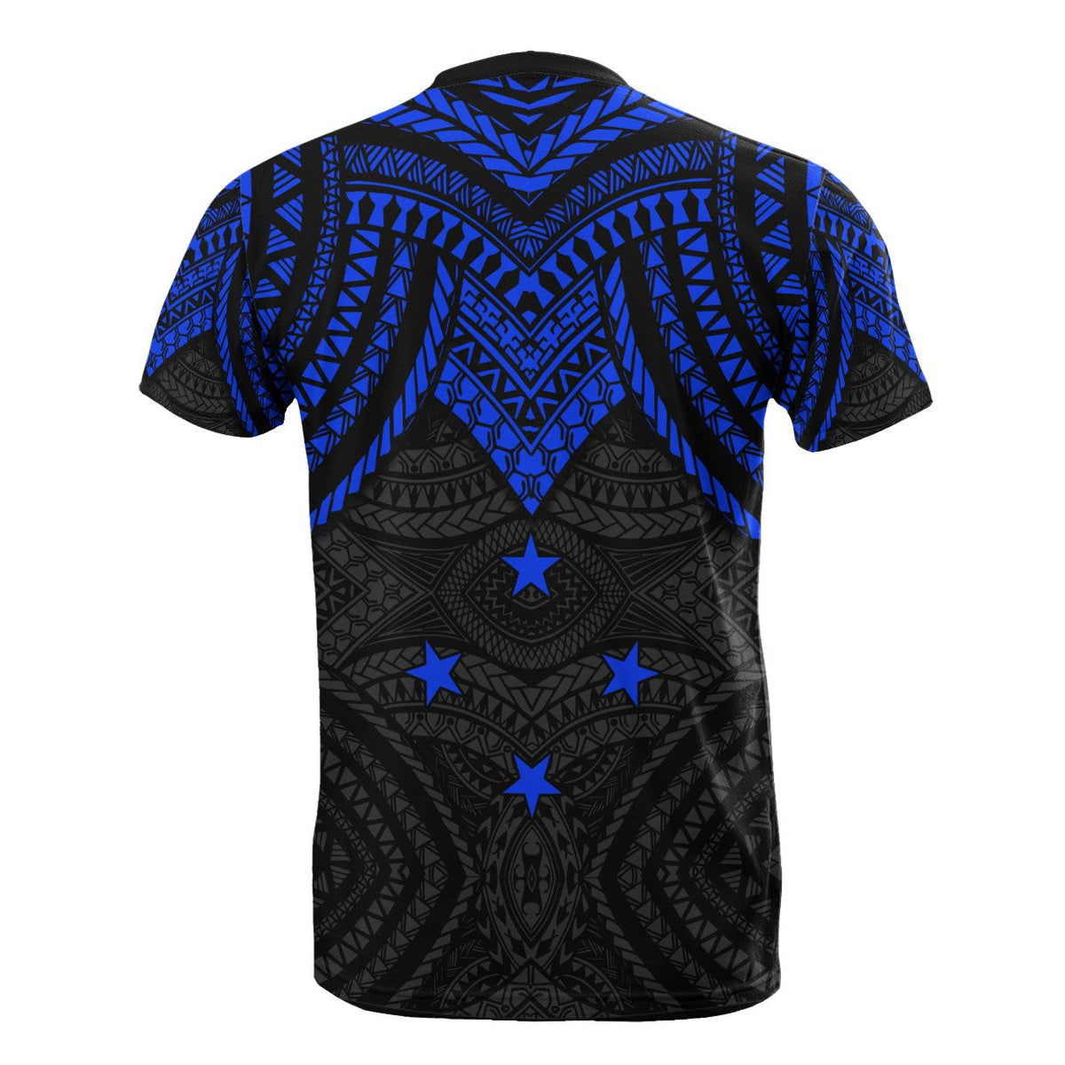 Kosrae T Shirt Micronesian Pattern Blue Armor Style - Polynesian Pride