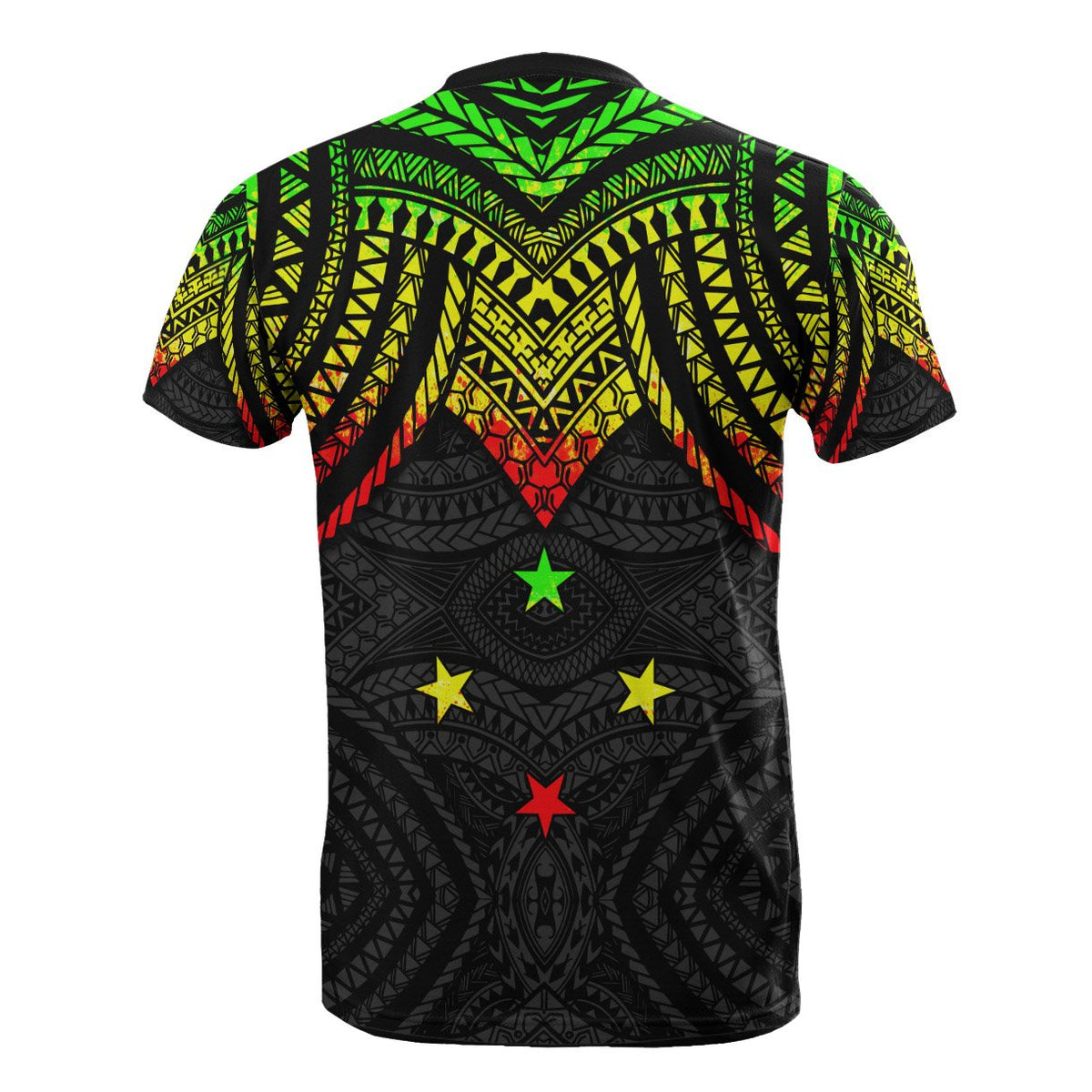 Federated States of Micronesia Custom T Shirt Micronesian Pattern Reggae Armor Style - Polynesian Pride