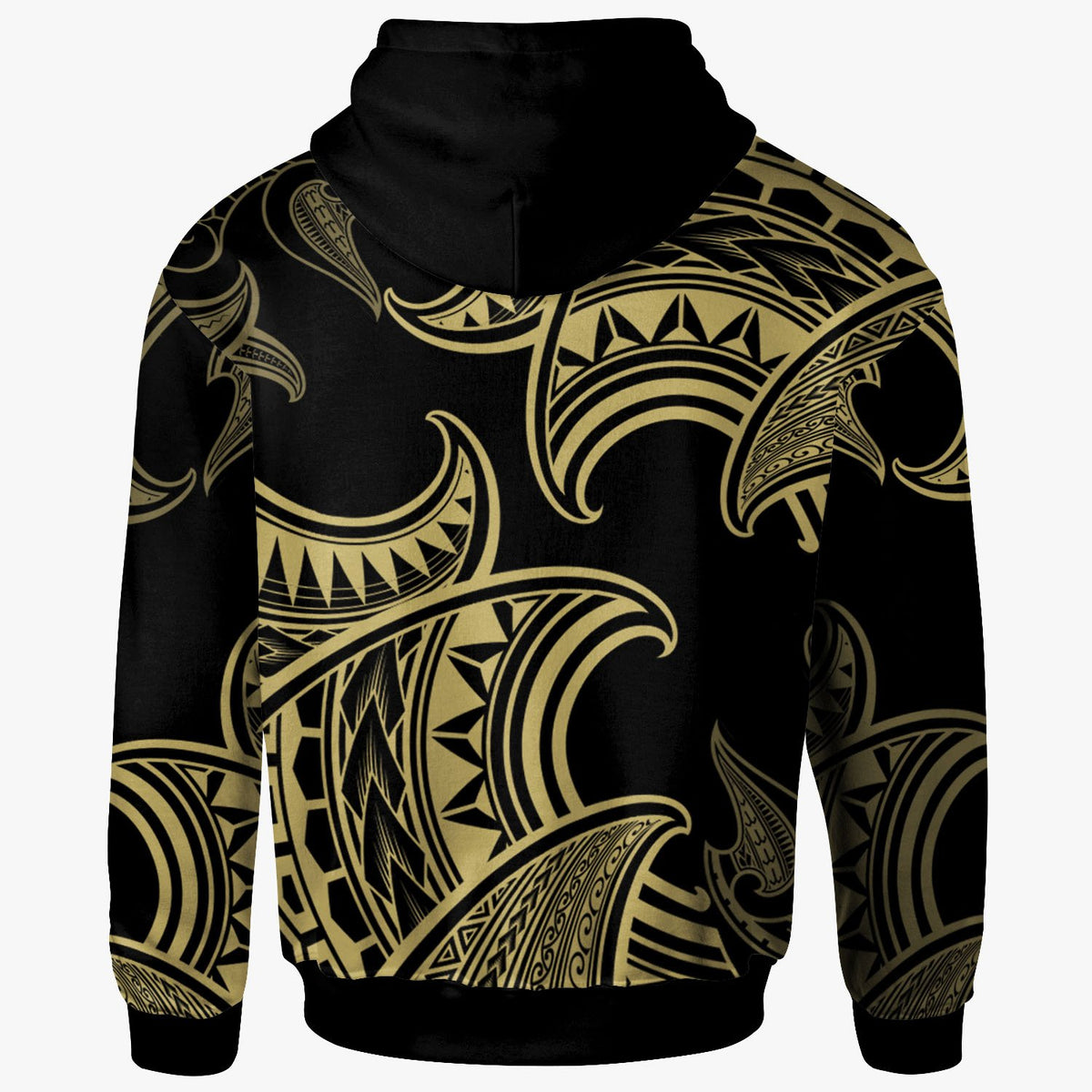 Wallis & Futuna Hoodies Hammerhead Shark Tribal Pattern - Polynesian Pride