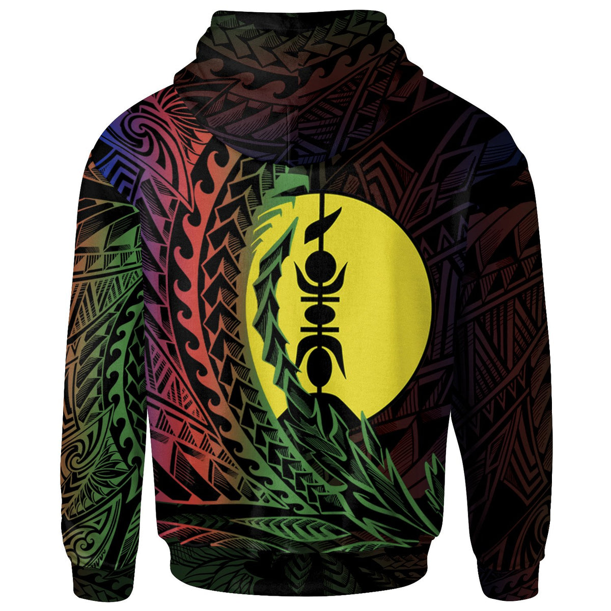 New Caledonia Hoodie Tadine Wings Style Flag Color - Polynesian Pride