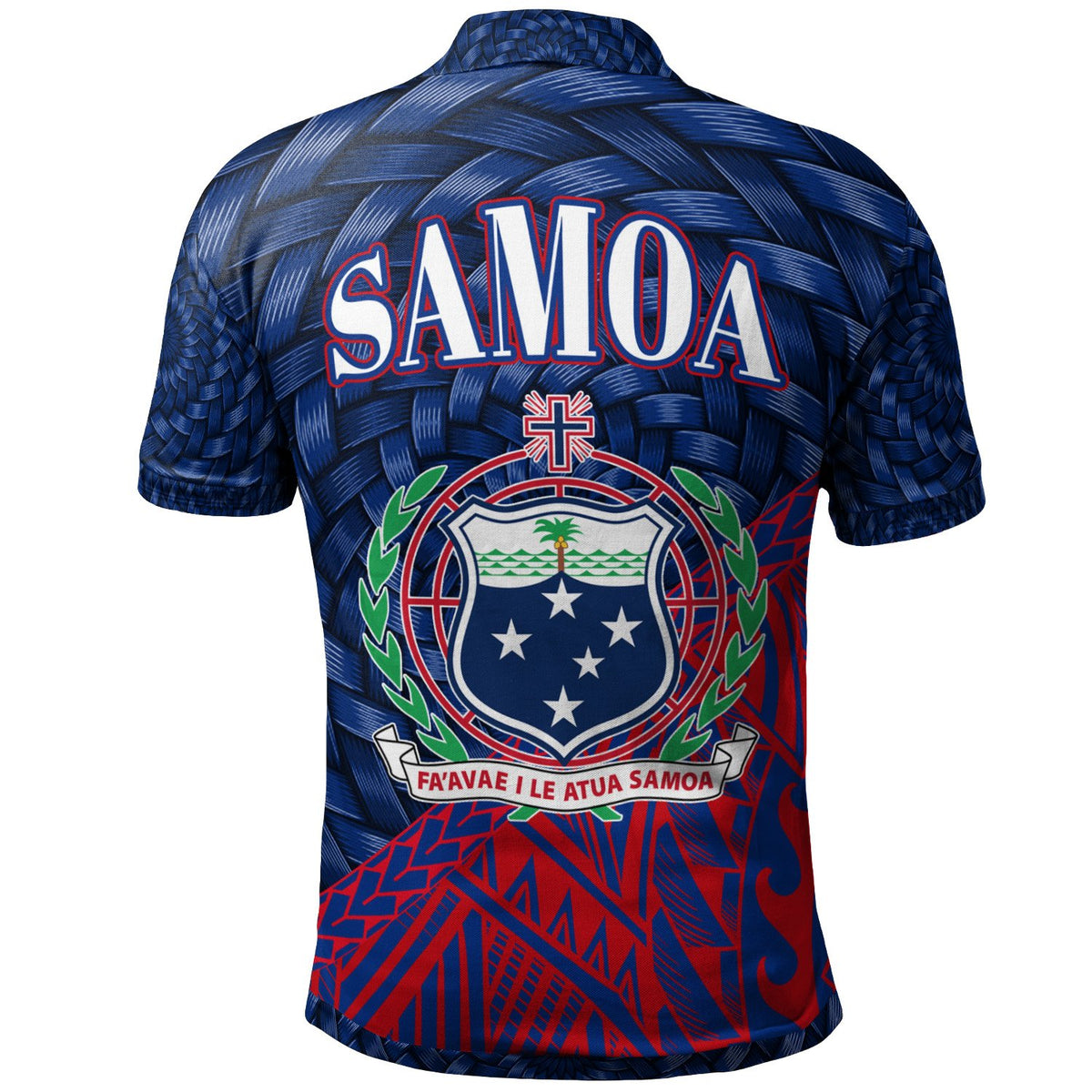Samoa Polo Shirt Asau Polynesian Patterns With Bamboo - Polynesian Pride