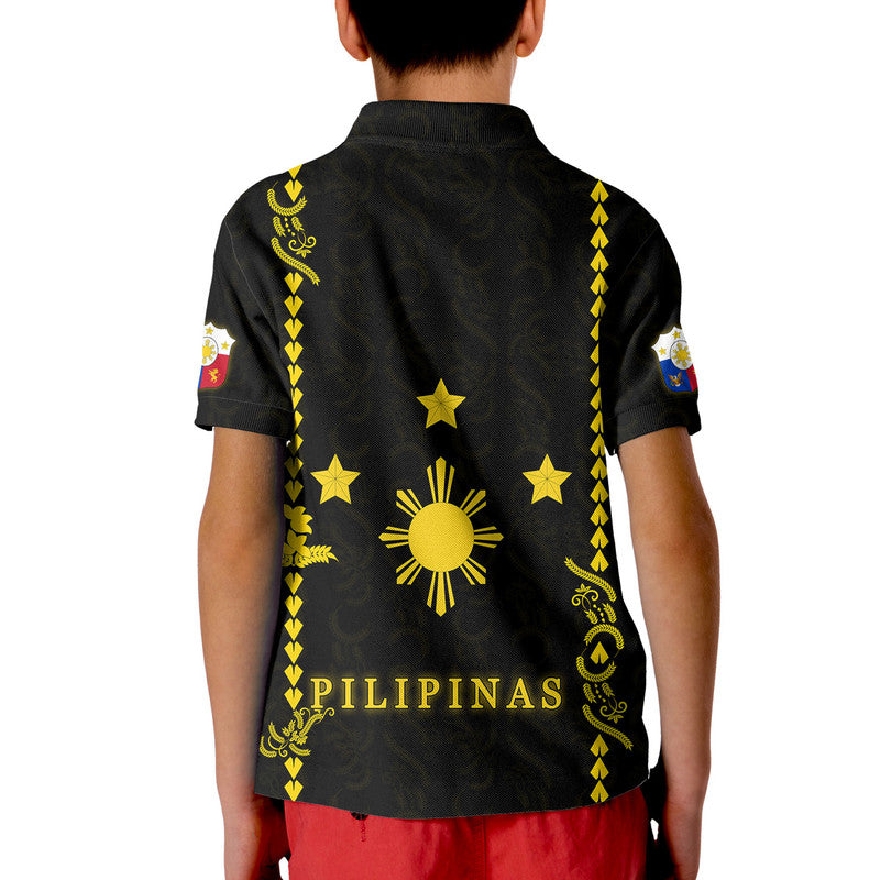 Philippines Polo Shirt Pechera With Side Barong Patterns LT9 - Polynesian Pride