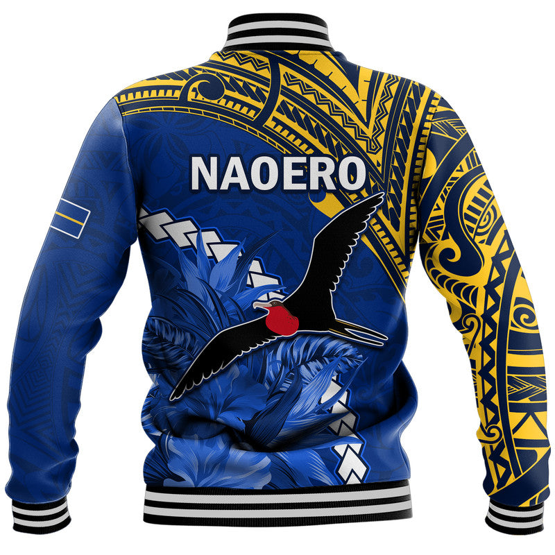 Nauru Coat of Arms Baseball Jacket Polynesian With Frigatebird LT9 - Polynesian Pride