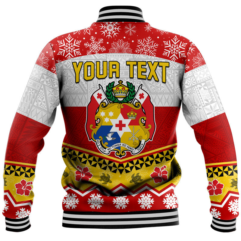 (Custom Personalised) Tonga Christmas Kilisimasi Fiefia Coat Of Arms Baseball Jacket LT9 - Polynesian Pride