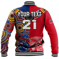 (Custom Personalised) Australia Aboriginal and Samoa Polynesian Baseball Jacket Boomerang LT9 - Polynesian Pride