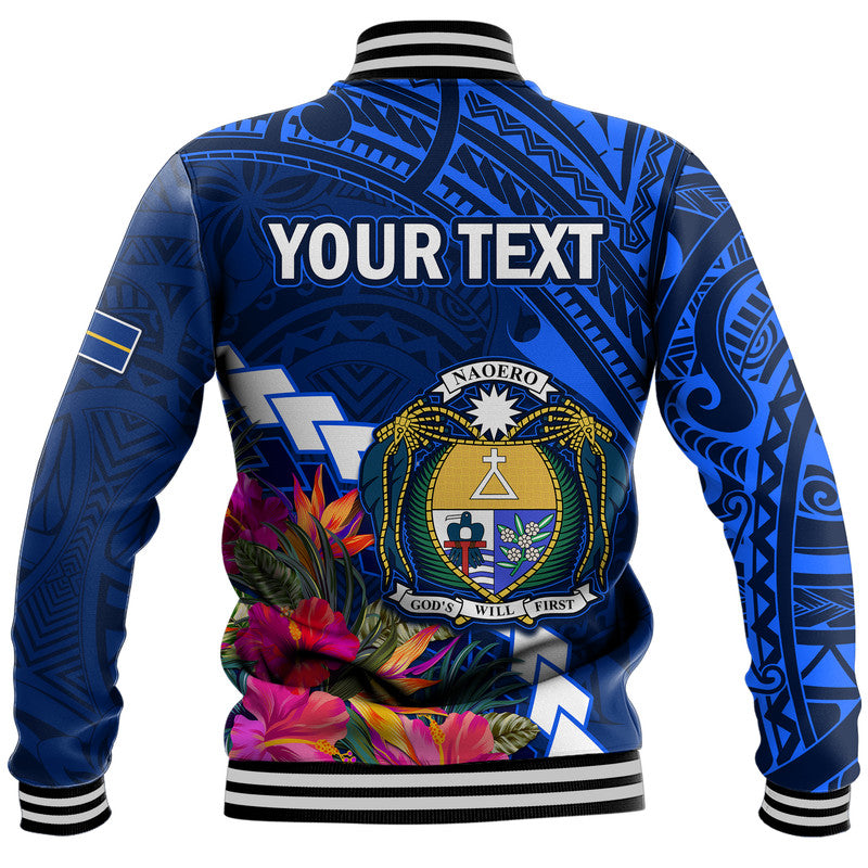 (Custom Personalised) Nauru Coat of Arms Baseball Jacket Polynesian Tropical LT9 - Polynesian Pride