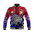Hawaii Baseball Jacket Hawaiian Turtle Plumeria Mixed Polynesian Style LT9 Unisex Gradient - Polynesian Pride