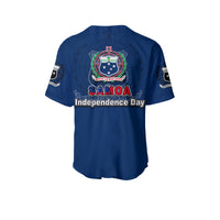 Samoa Independence Day Tribal Tattoo Coat Of Arms Baseball Jersey No.3 LT6 - Polynesian Pride