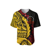 (Custom Personalised)Cook Islands Baseball Jersey Manihiki Polynesian Style LT6 - Polynesian Pride