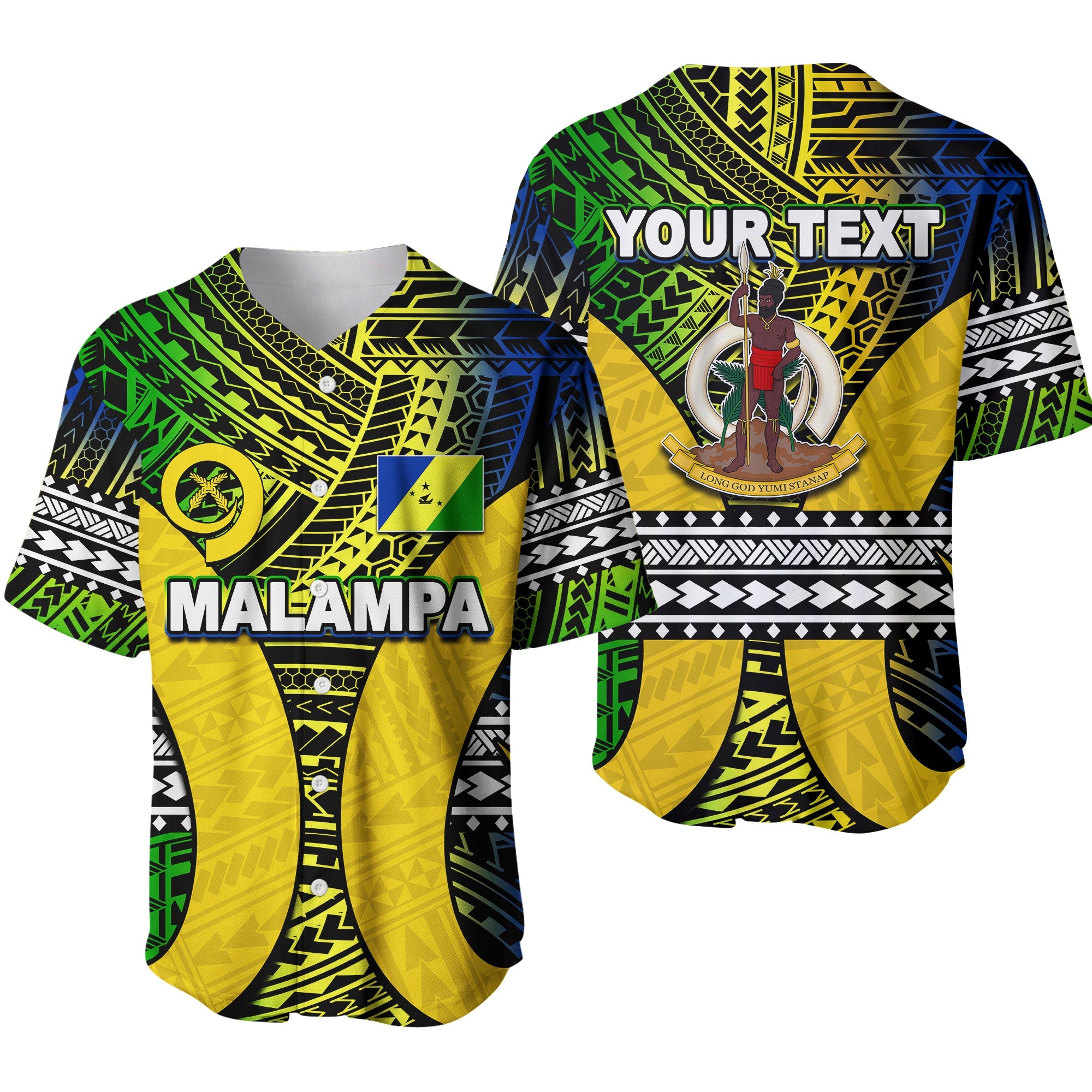 (Custom Personalised) Polynesian Malampa Of Vanuatu Baseball Jersey LT6 Art - Polynesian Pride