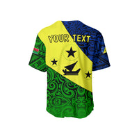 (Custom Personalised) Malampa Province Baseball Jersey Vanuatu Pattern LT13 - Polynesian Pride
