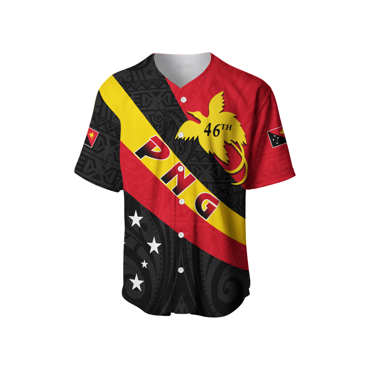 Papua New Guinea Baseball Jersey Happy Independence Day LT13 - Polynesian Pride