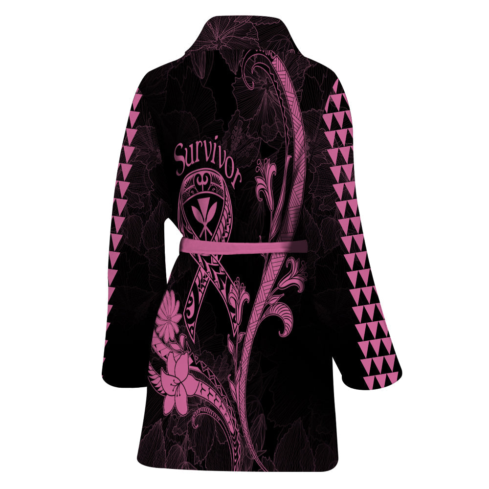 Hawaii Women Bathrobe Breast Cancer Survivor Mix Hibiscus LT7 - Polynesian Pride