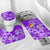 Tonga Floral Bathroom Set Sea Turtle - Purple LT7 - Polynesian Pride