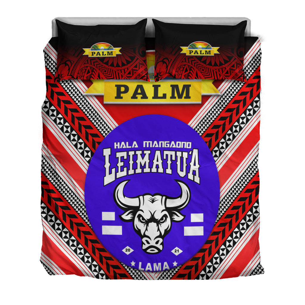 Mate Ma'a Tonga Bedding Set Leimatu'a Bulls Creative Style - Red NO.1 LT8 - Polynesian Pride
