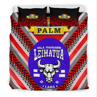 Mate Ma'a Tonga Bedding Set Leimatu'a Bulls Creative Style - Red NO.1 LT8 - Polynesian Pride