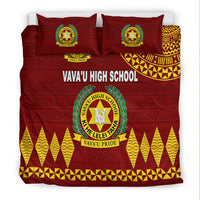 Tonga Vava'u High School Bedding Seta Simple Style - Maroon LT8 - Polynesian Pride