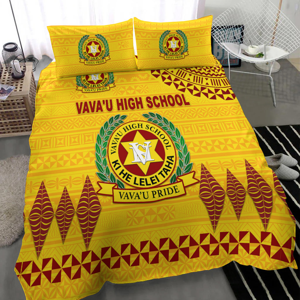 Tonga Vava'u High School Bedding Set Simple Style - Yellow LT8 - Polynesian Pride