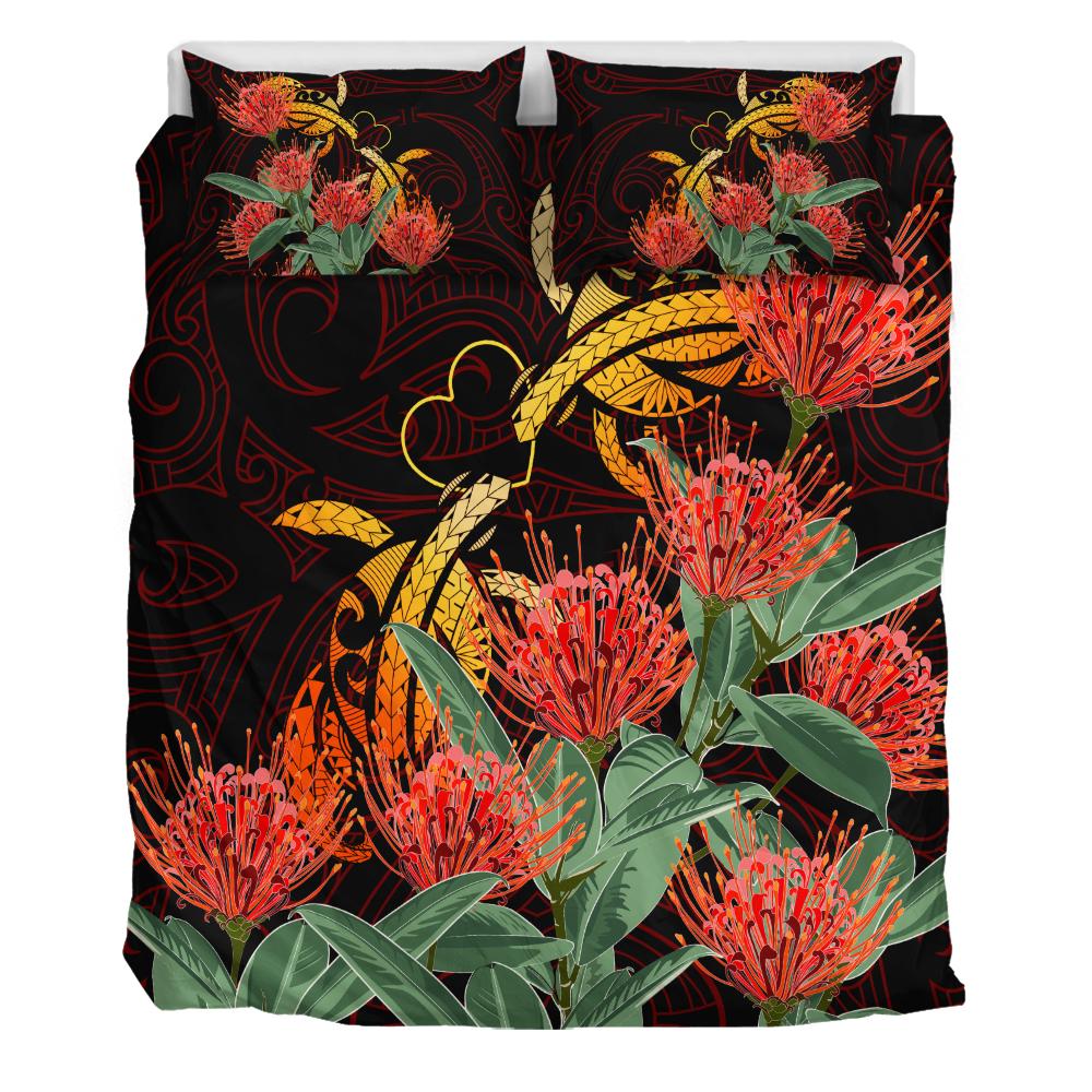 Hawaii Turtle Lehua Flower Polynesian Bedding Set - Lehua Style - AH - Polynesian Pride