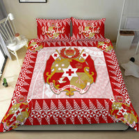 (Custom Personalised) Tonga Bedding Set Red Style LT6 - Polynesian Pride