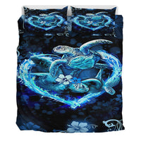Hawaii Turtle Couple Hibiscus Bedding Set - Love Turtle - AH - Polynesian Pride