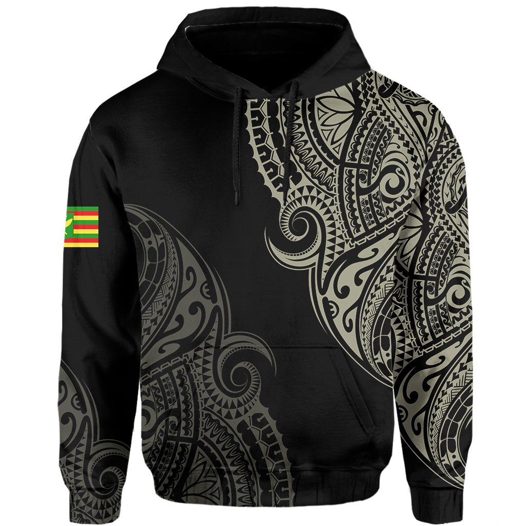 Personalized Hawaii Kanaka Map Polynesian Warrior Ikaika Hoodie William Style Beige - Polynesian Pride